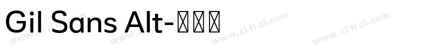 Gil Sans Alt字体转换